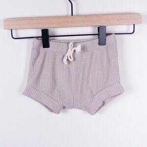 Mebie Baby Bummies Toddler 18M Oatmeal Ribbed Drawstring Shorts